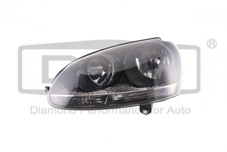 Headlight with motor and bulb, white frame, left, Dpa 89410297902