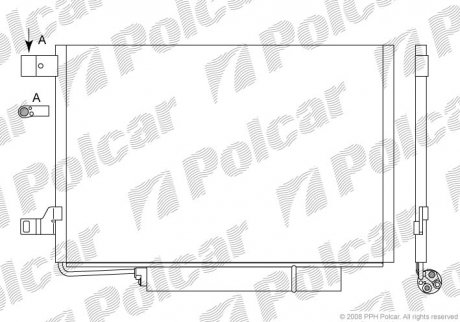 Радіатор кондиціонера Polcar 5006K8C1