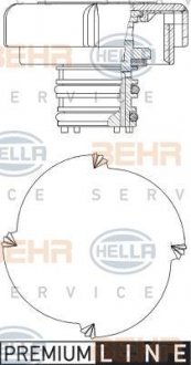 Кришка бачка системи охолодження HELLA 8MY376743451