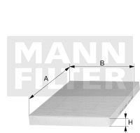 Фільтр повітря (салону) MANN-FILTER CU2344 (фото 1)