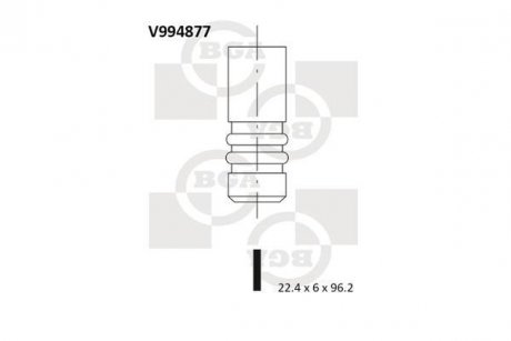 Клапан випускний BGA V994877