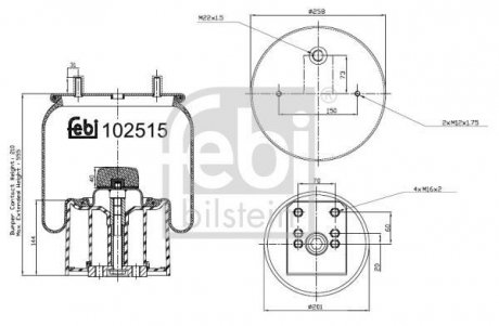 MIECH ZAWIESZENIA PNEUMATYCZNEGO FEBI TRUCK BPW KPL FEBI BILSTEIN 102515