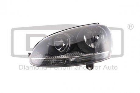Headlight with motor and bulb, white frame, left,w Dpa 89410239002