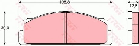 Гальмівні колодки, дискове гальмо (набір) TRW GDB105 (фото 1)