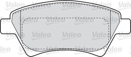 Гальмівні колодки, дискове гальмо (набір) Valeo 598526
