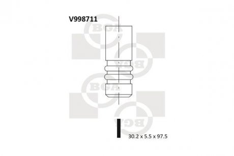 Клапан випускний BGA V998711