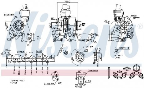 TURBOSPRКЇARKA AUDI A3/SKODA YETI/VW EOS GOLF PLUS GOLF V VI JETTA III PASSAT CC SCIROCCO TIGUAN 2,0D 03- NISSENS 93079 (фото 1)