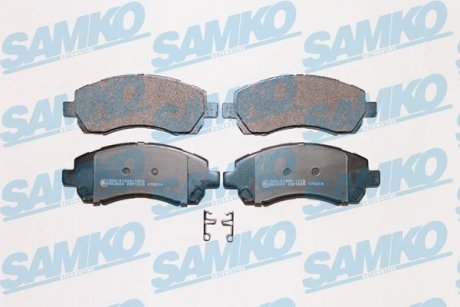 Гальмівні колодки, дискове гальмо (набір) SAMKO 5SP1025 (фото 1)