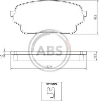 Фото колодки перед.гальм. Suzuki Grand Vitara 1.9 DDiS 05- A.B.S. 37503 Колодки перед.гальм. Suzuki Grand Vitara 1.9 DDiS 05- A.B.S. 37503
