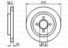 VW Диск тормозной передний Bora 10/00-, A3 04/99-, Octavia 08/00- BOSCH 0986478816 (фото 1)