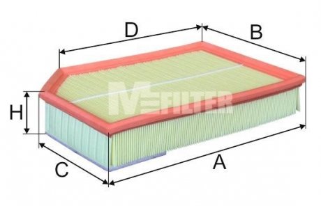 Фільтр повітряний Volvo XC90 02-14 M-FILTER K 738