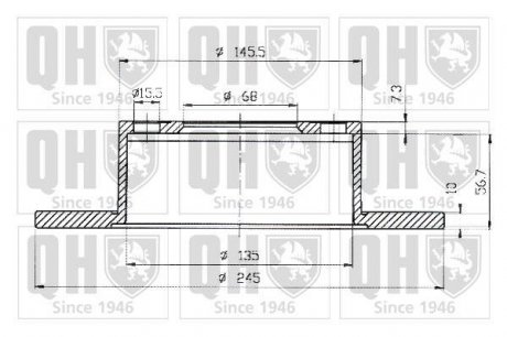 Гальмiвнi диски Quinton Hazell BDC3929