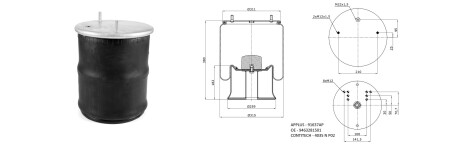 1DK28F Пневморесора з стаканом V1DK28F3 017924 APLUS 91637AP