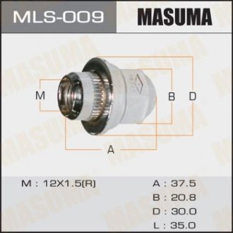 Гайка колеса Masuma MLS009