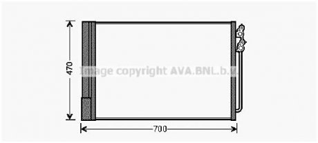 Радиатор кондиционера BMW F07/F10/F01 5/7 10- (Ava) AVA COOLING BWA5370D