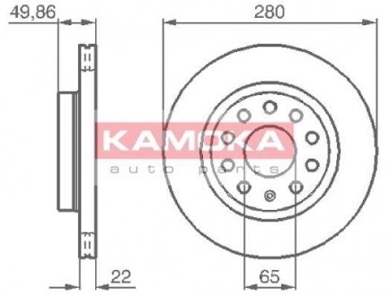 Гальмiвнi диски KAMOKA 1032446 (фото 1)