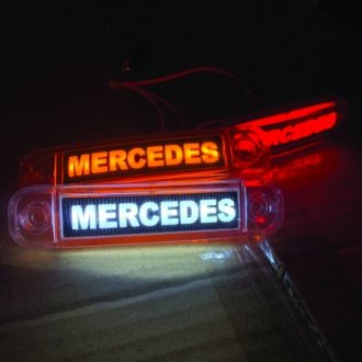 Габаритний світлодіодний ліхтар червоний 24В з написом Mercedes Турция L003024MRR