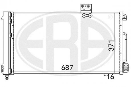Радіатор кондиціонера ERA 667050 (фото 1)