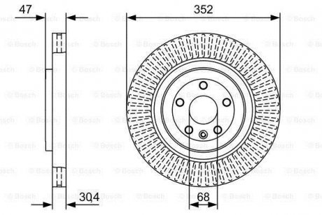 FORD Диск торм. передний Explorer 3,5 10- BOSCH 0986479W53