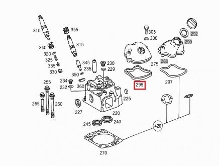 Прокладка клапанної кришки Mercedes OM402-422 Mercan-consan 01.120.401+
