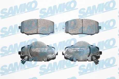 Гальмівні колодки, дискове гальмо (набір) SAMKO 5SP1633 (фото 1)
