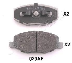 Гальмівні колодки, дискове гальмо (набір) JAPANPARTS PA029AF