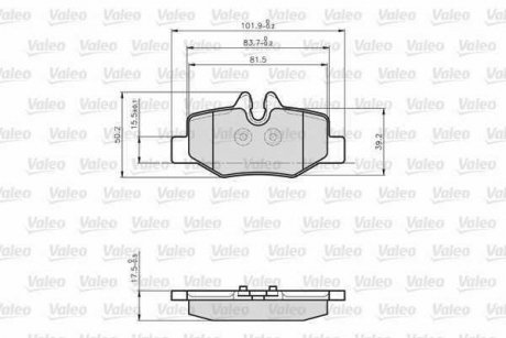 Колодки гальмівні DB T. VITO/VIANO 03- Valeo 872008