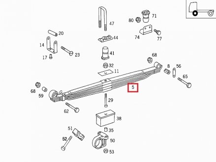 Ресора передня Mercedes 1820 2-й лист Winkler Truck and Trailer Parts GmbH 11130018002