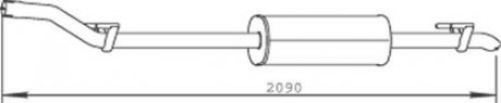 Глушник системи випуску (середній) Dinex 56322 (фото 1)