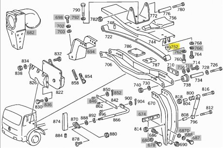 Відбійник ресори кабіни Mercedes MERCEDES-BENZ 3878910323