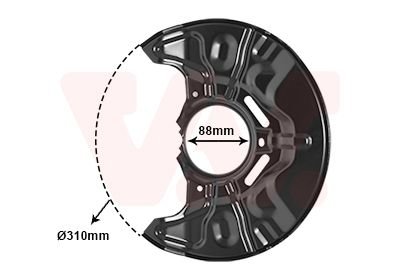 OS£ONA TARCZY HAMULCOWEJ TOYOTA VAN WEZEL 5307372