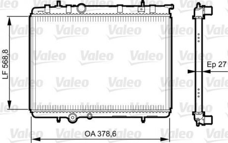 Радіатор, охолодження двигуна Valeo 735597