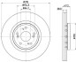 Диск гальмівний Honda CR-V 1.6D/2.2D/2.4 01.12- HELLA 8DD355125321 (фото 1)