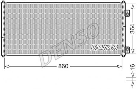 Радіатор кондиціонера DENSO DCN10032