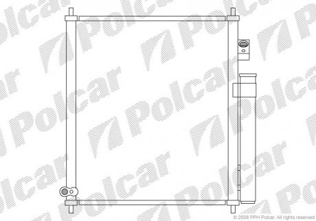 Радіатор кондиціонера Polcar 3835K8C1 (фото 1)