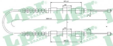 Трос ручного гальма LPR C0175B