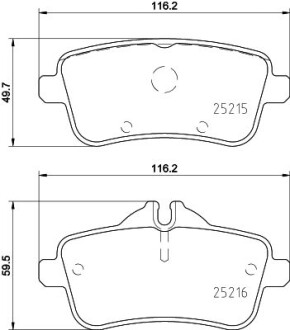 Klocki ham. tył MB HELLA 8DB355039851