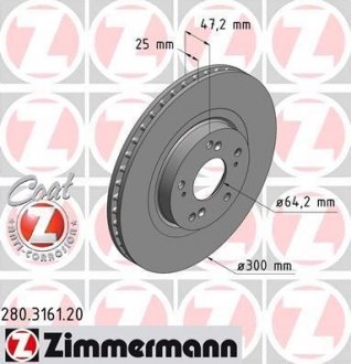 Гальмівний диск ZIMMERMANN 280316120