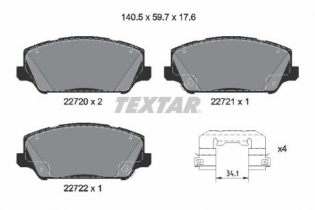 Автозапчасть TEXTAR 2272001