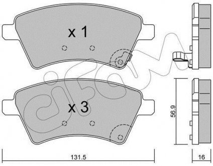 Гальмівні колодки перед Suzuki SX4 04> CIFAM 8227020