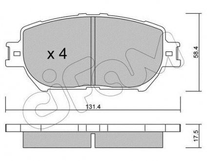 Гальмівні колодки перед. Toyota Camry 96-06 (akebono) CIFAM 8227510