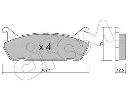 Гальмівні колодки зад. Mazda 323/626 94-04 (akebono) CIFAM 8223900