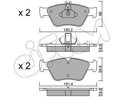 Гальмівні колодки перед. MB W202/210 (ATE) CIFAM 8222190