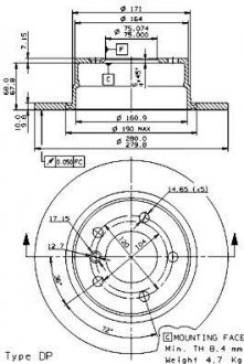 Автозапчастина BREMBO 08985981 (фото 1)