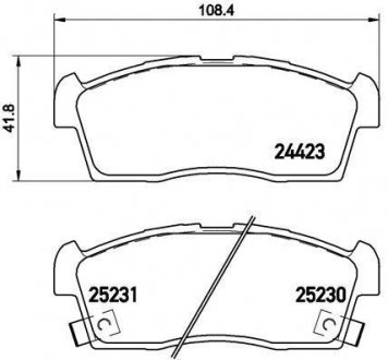 Автозапчасть BREMBO P61108