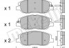 Комплект гальмівних колодок (дискових) METELLI 2210310 (фото 1)