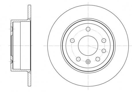 Гальмівний диск задн. Vectra/Omega/Omega/Senator/Carlton/Senator/Royale 78-05 WOKING D6249.00 (фото 1)