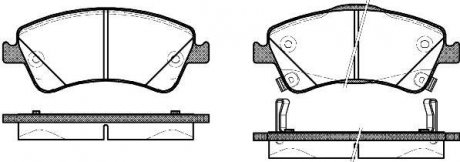 Гальмівні колодки перед. Toyota Auris 07-12 (bosch) (150,8x62,5x19,5) WOKING P12413.02