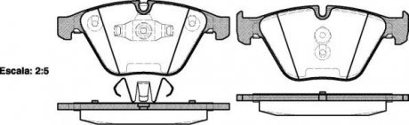 Гальмівні колодки перед. BMW 3 (E90)/5 (E60)/7 (E65) 02-13 (ATE) WOKING P9573.10