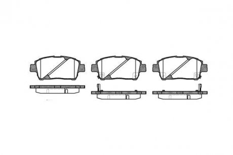 Гальмівні колодки перед. Toyota Yaris/Prius 99-05 (akebono) WOKING P6403.02